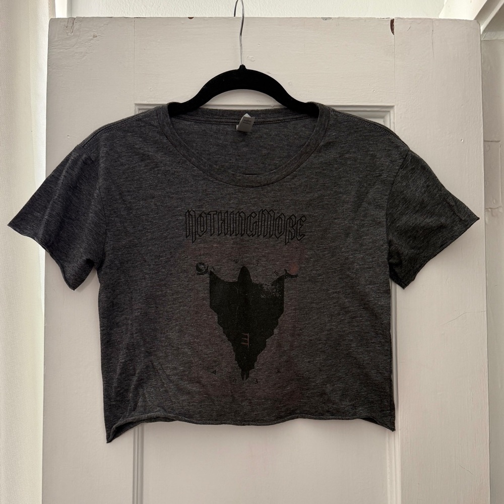 Nothing More Dark Grey Cropped Graphic Tee